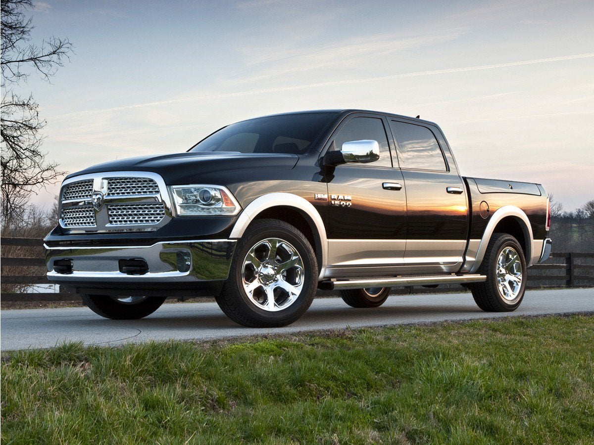 2017 RAM 1500 Longhorn in White — front three-quarter view