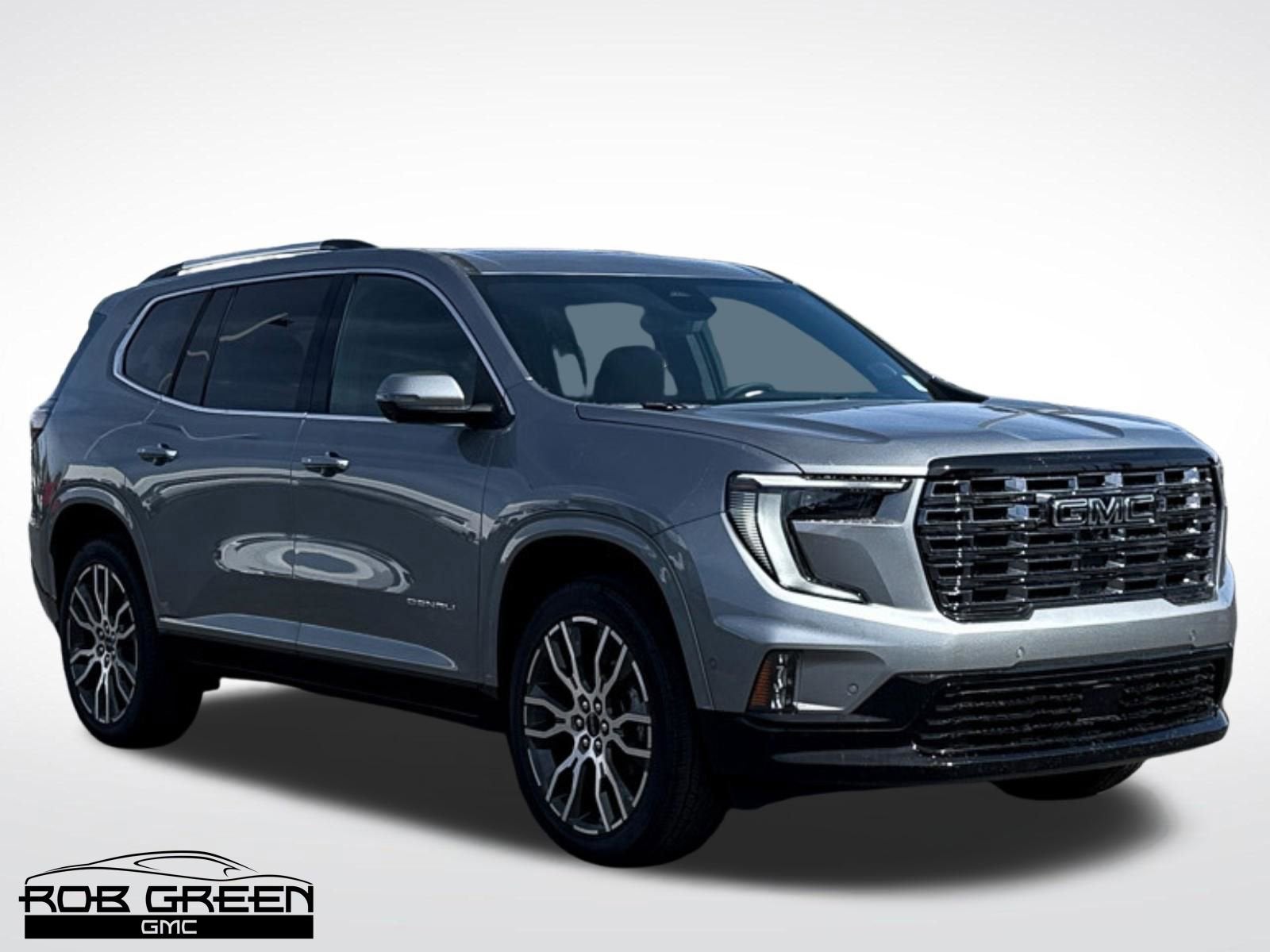 2026 GMC Acadia Denali Ultimate in Sterling Metallic — front three-quarter view