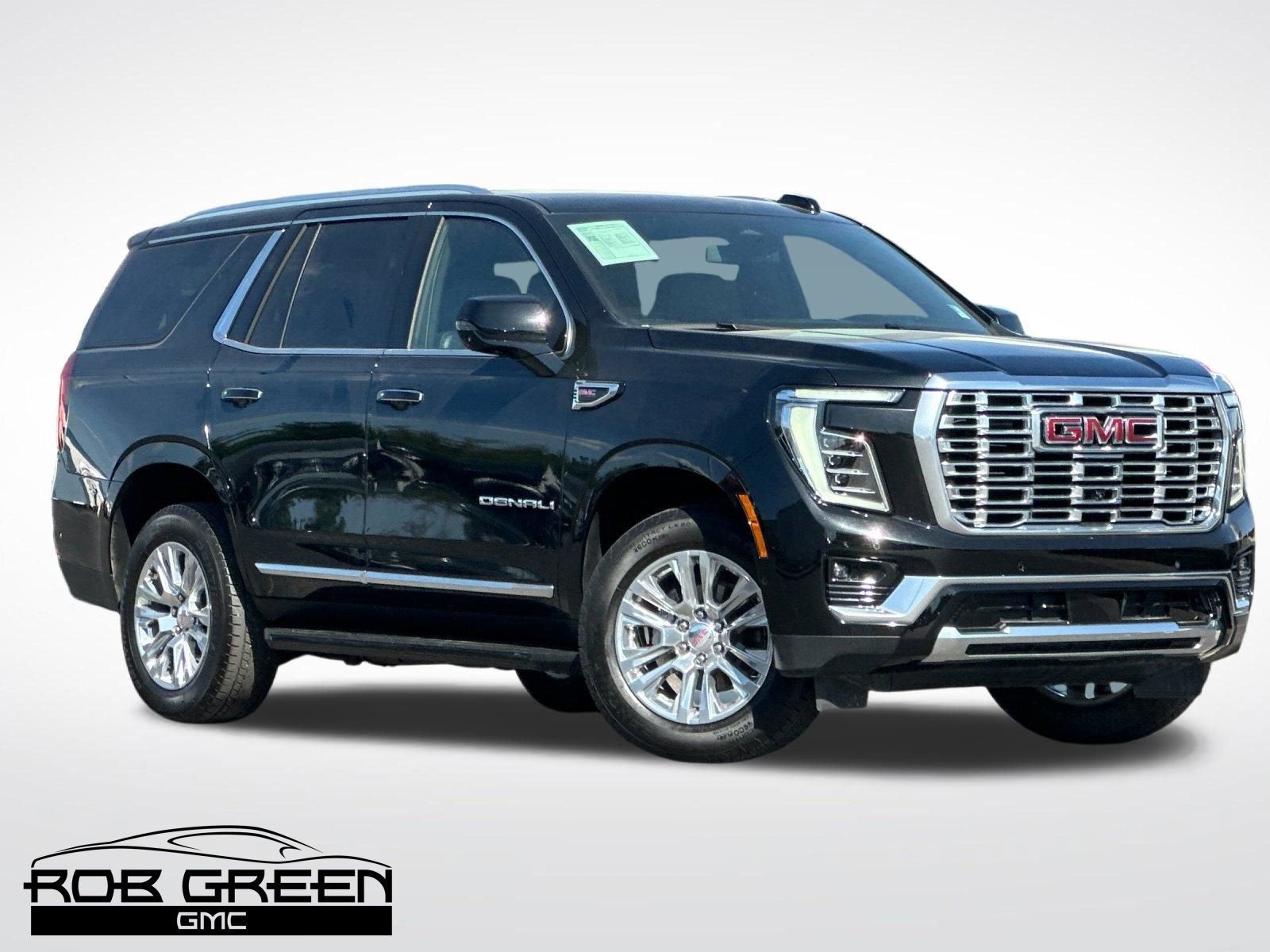 2025 GMC Yukon Denali in Onyx Black — front three-quarter view