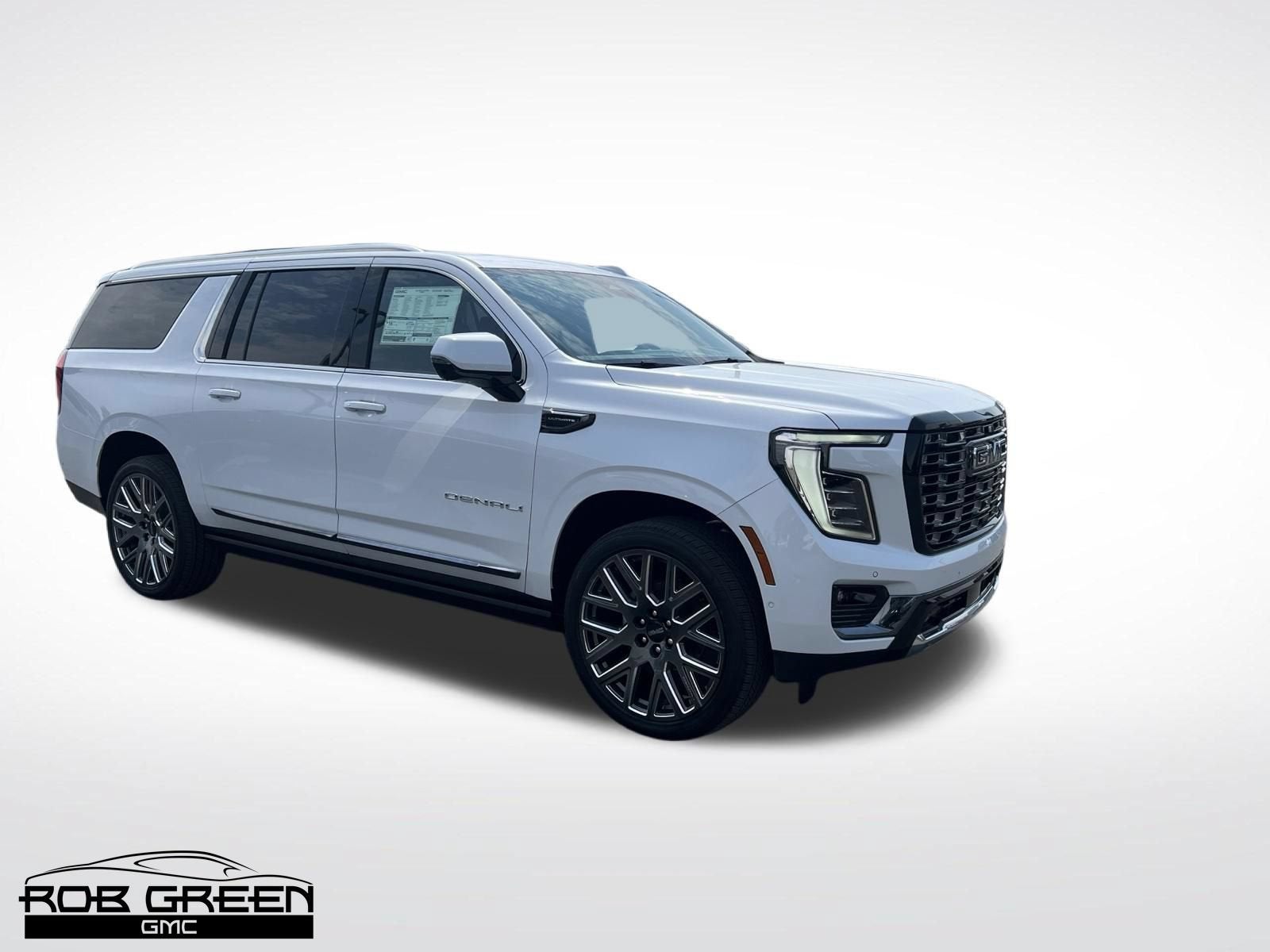 2026 GMC Yukon XL Denali Ultimate in Glacier White Tricoat — front three-quarter view