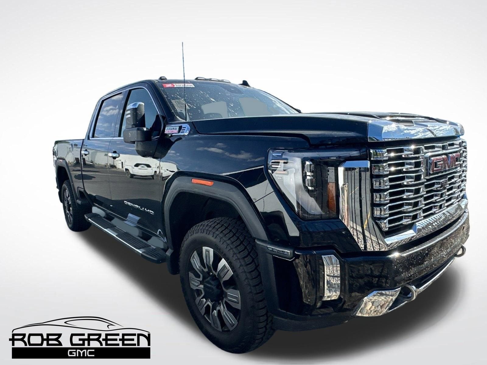 2024 GMC Sierra 3500 HD Denali in Onyx Black — front three-quarter view