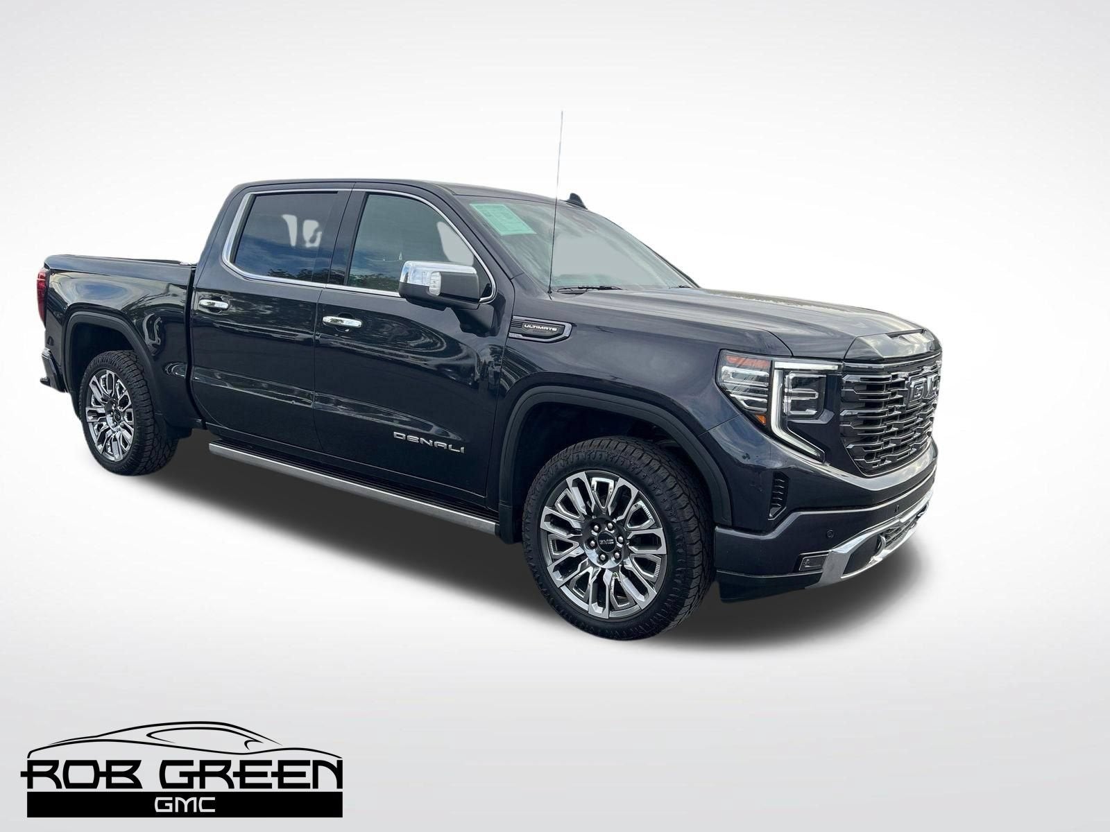 2026 GMC Sierra 1500 Denali Ultimate in Titanium Rush Metallic — front three-quarter view