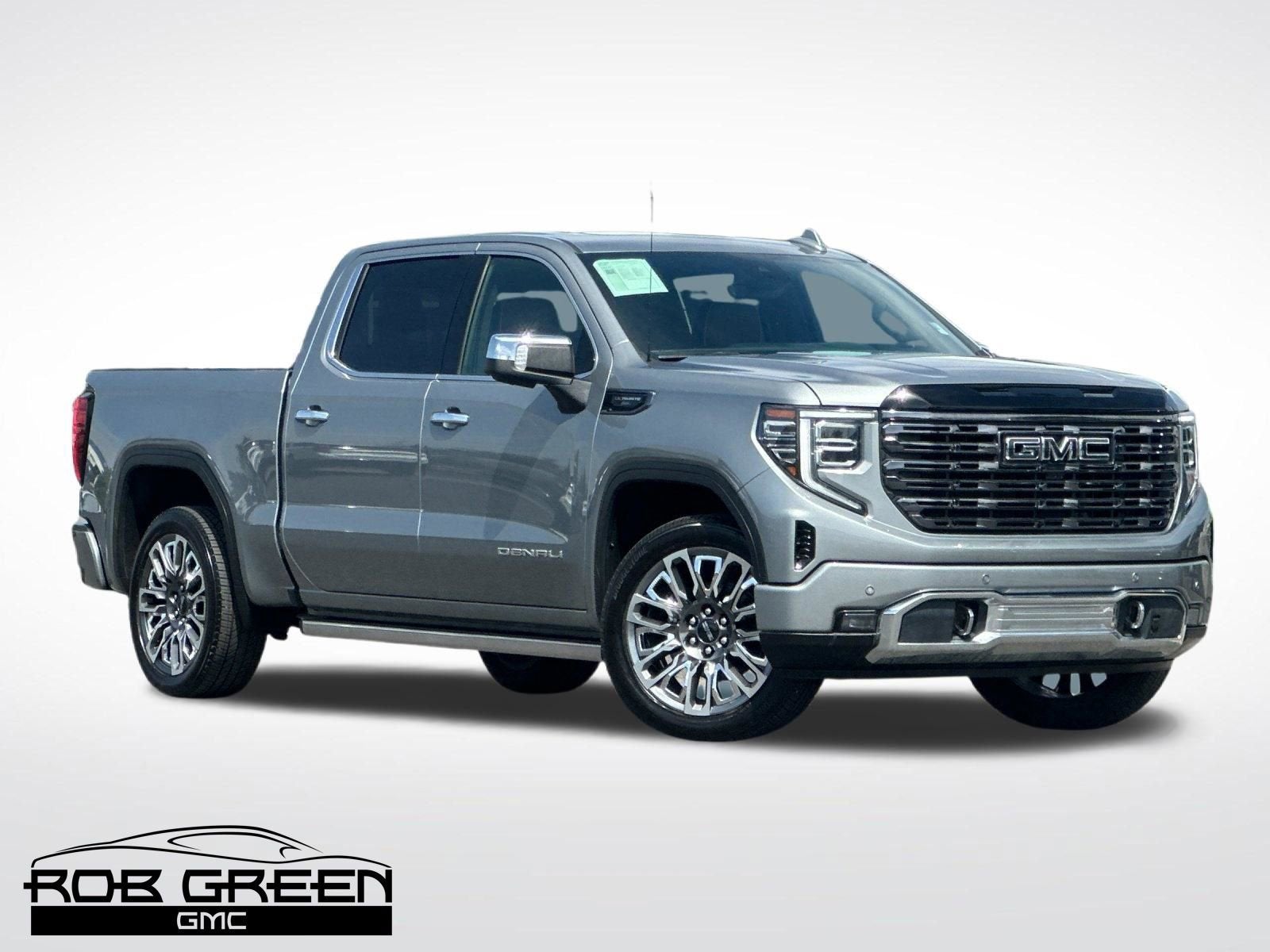 2025 GMC Sierra 1500 Denali Ultimate in Sterling Metallic — front three-quarter view