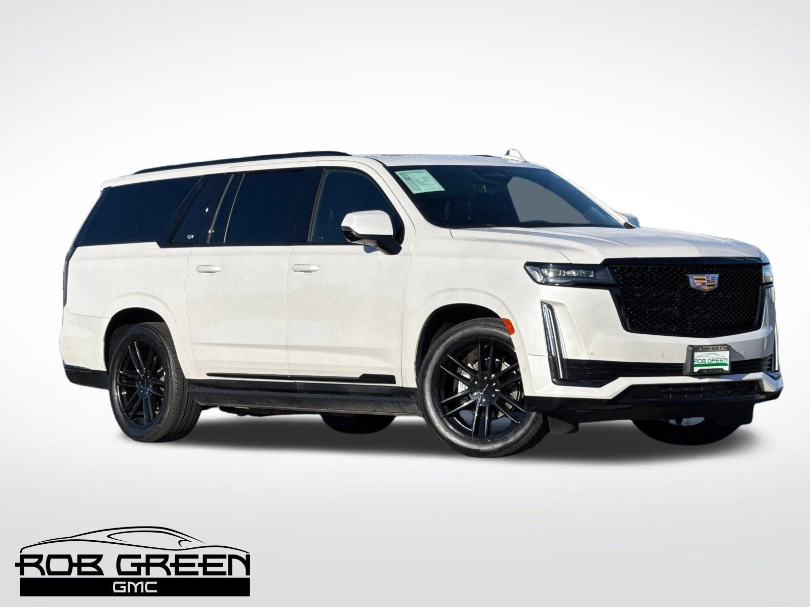 2022 Cadillac Escalade ESV Sport Platinum in Crystal White Tricoat — front three-quarter view