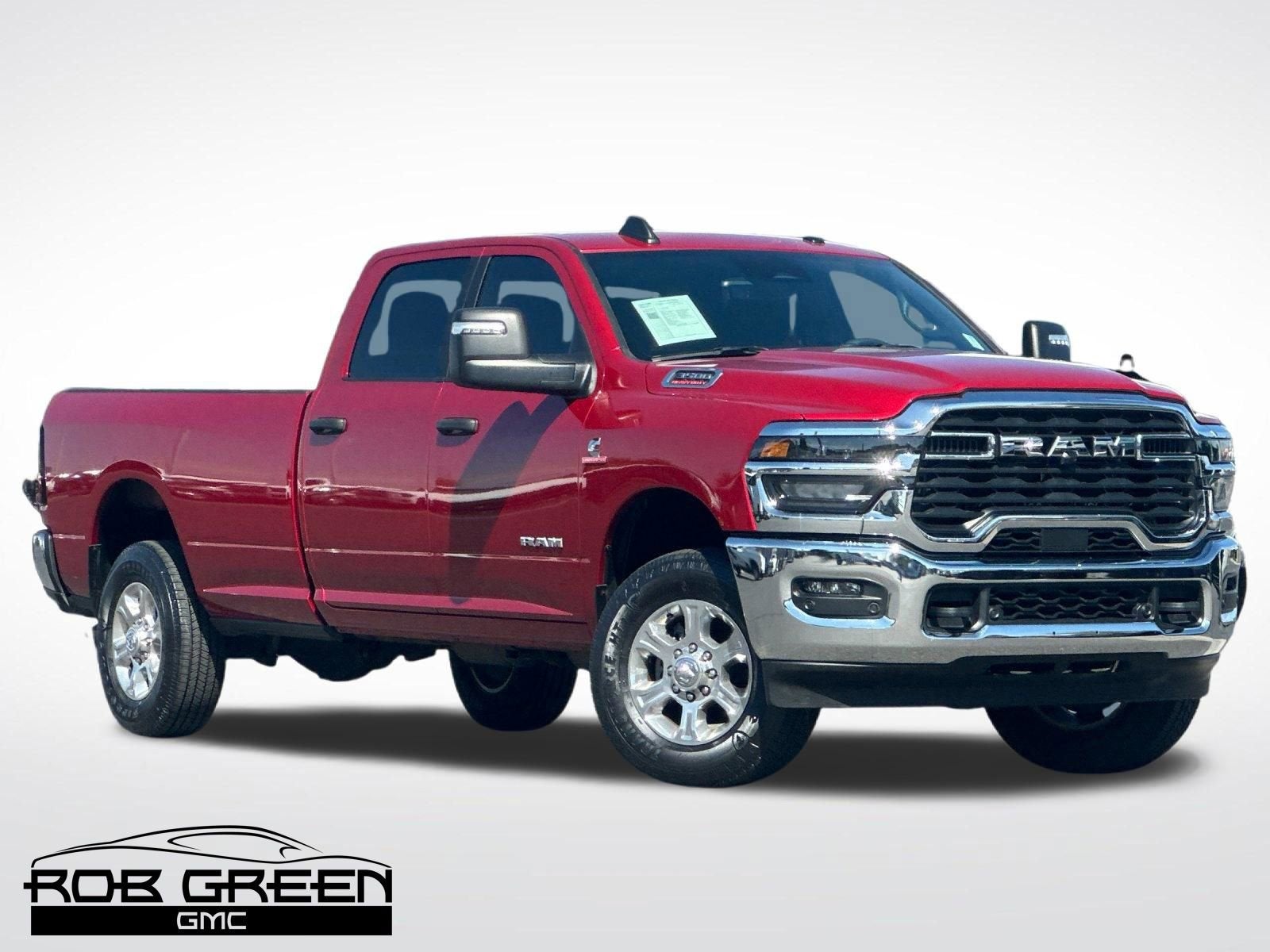 2025 RAM 3500 Big Horn in Red — front three-quarter view