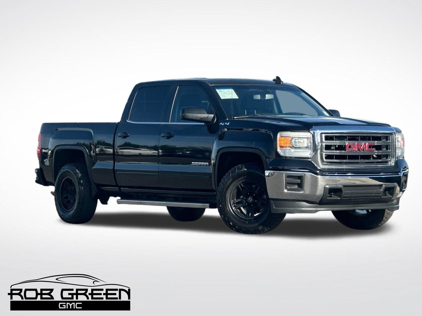 2015 GMC Sierra 1500 SLE in Onyx Black — front three-quarter view