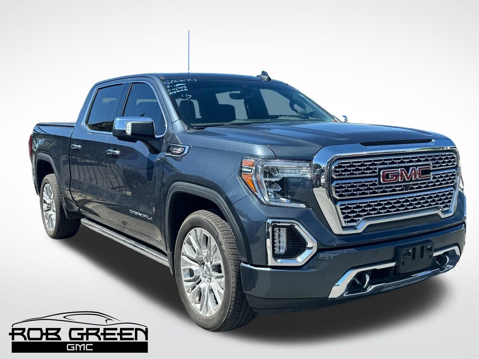 2021 GMC Sierra 1500 Denali in Dark Sky Metallic — front three-quarter view