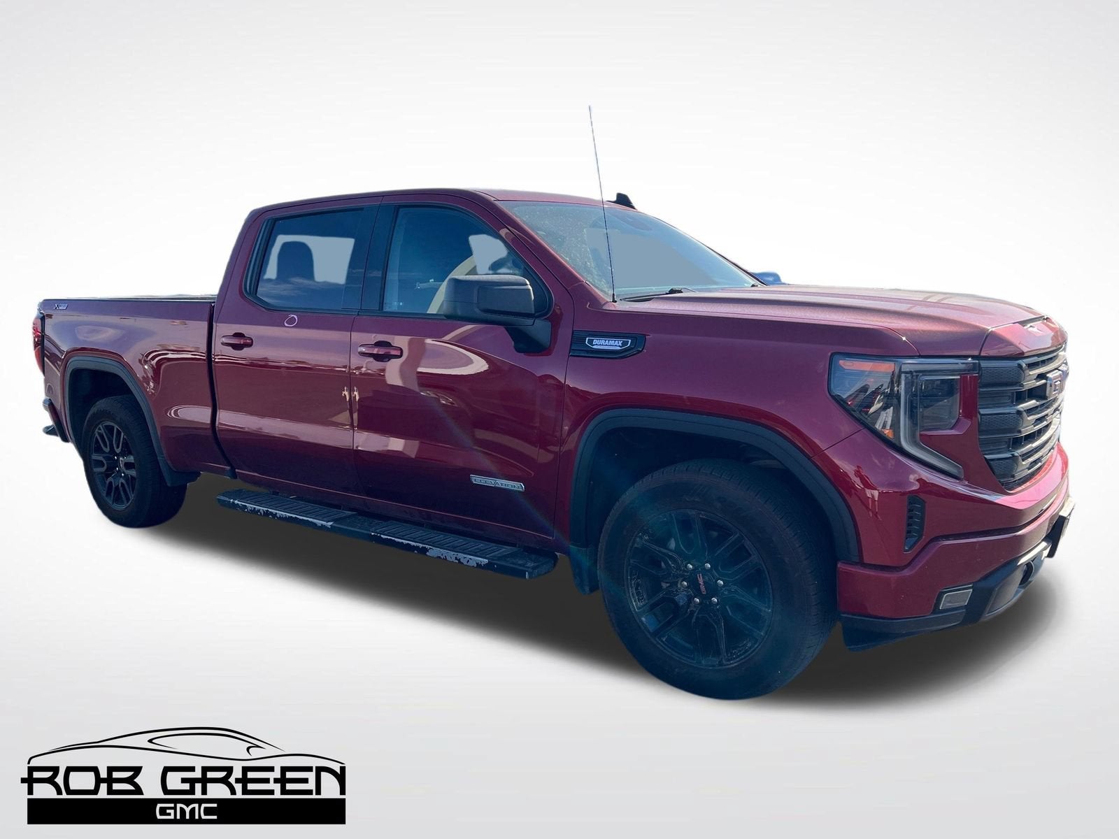 2022 GMC Sierra 1500 Elevation in Cayenne Red Tintcoat — front three-quarter view